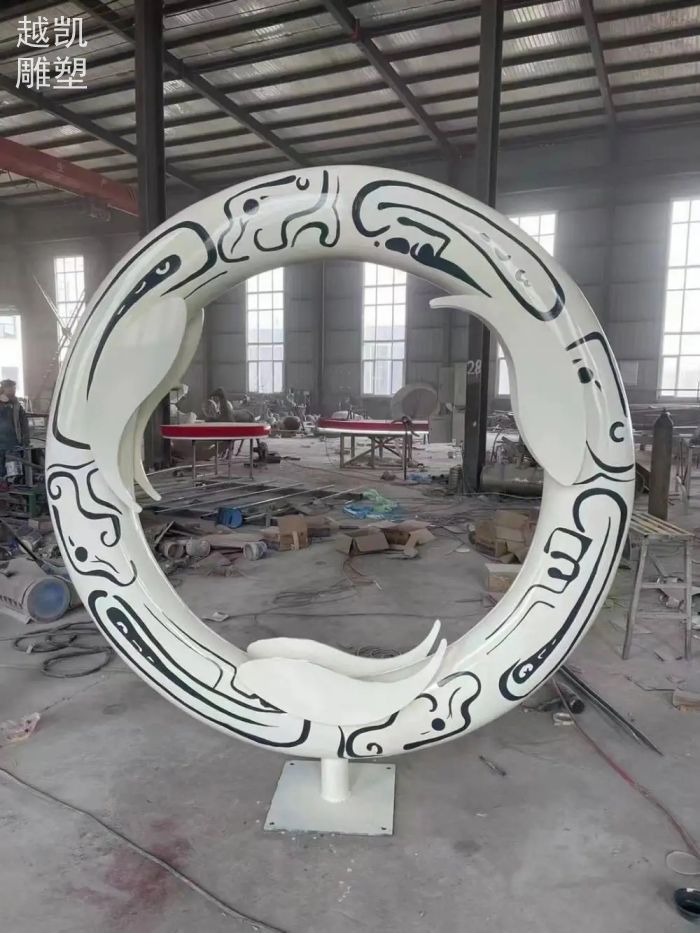 圓環雕塑 街景藝術品 不銹鋼圓環雕塑廠家