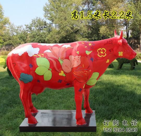 花牛雕塑廠家 彩色原理設(shè)計 不銹鋼花牛雕塑供應(yīng)商