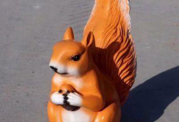 彩繪松鼠雕塑廠家 景觀松鼠雕塑規格型號