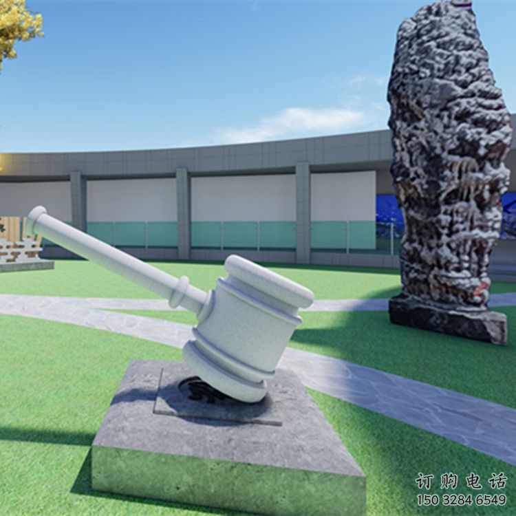 法錘雕塑廠家 法院標(biāo)志雕塑 不銹鋼法錘雕塑