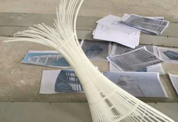 魚尾雕塑 中式鋼管烤漆 房地產(chǎn)魚尾雕塑