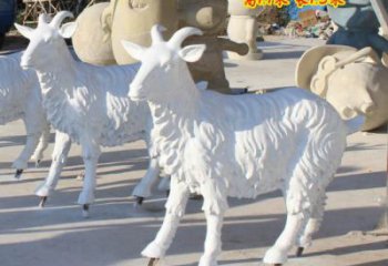 公園山羊雕塑 草地仿真小品 戶外中式山羊雕塑廠家