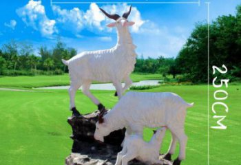 農村山羊雕塑 戶外公園小品 草地山羊雕塑廠家