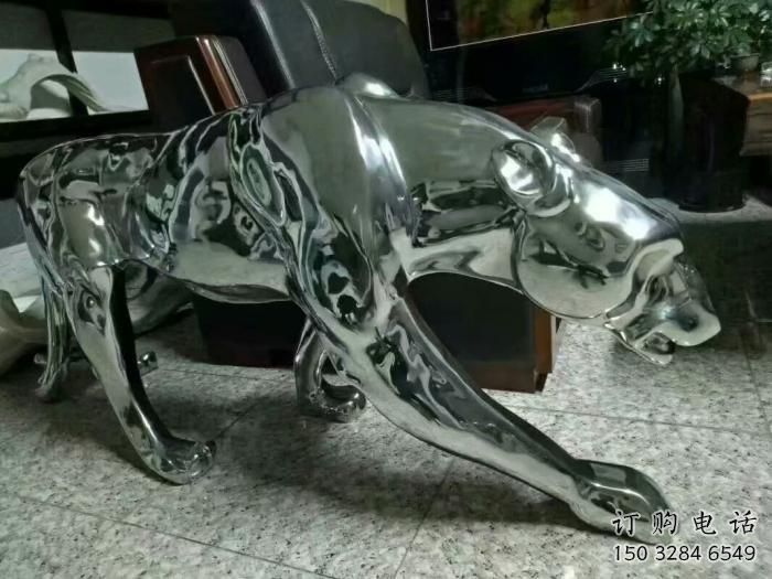 室內獵豹雕塑廠家 大型房地產小品 步現代創意獵豹雕塑