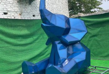 噴漆大象雕塑廠家 卡通廣場(chǎng)小品 草地切面大象雕塑