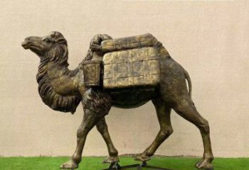 草地駱駝雕塑廠家 戶外異形小品 現代抽象駱駝雕塑