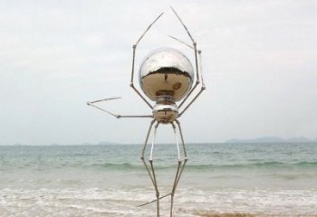 戶外蜘蛛雕塑廠家 海洋抽象小品 酒店鏡面蜘蛛雕塑