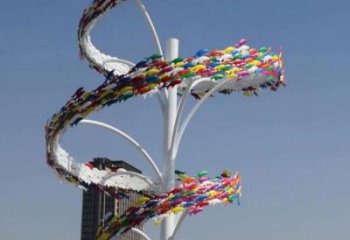 商業(yè)街金魚(yú)雕塑廠(chǎng)家 大型戶(hù)外擺件 步行街異形金魚(yú)雕塑