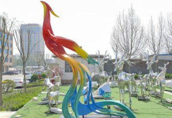 玄關飛鳥雕塑廠家 創意現代擺件 酒店別墅區飛鳥雕塑