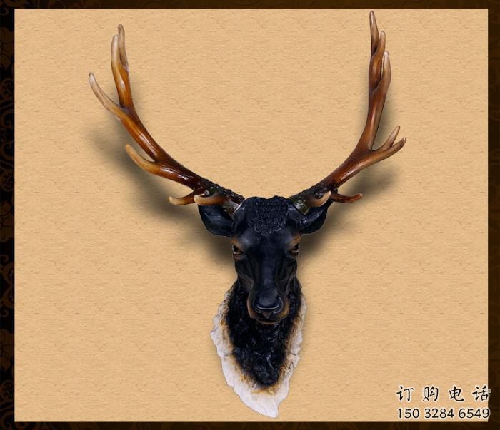 商場(chǎng)牛角雕塑廠(chǎng)家 中式室內(nèi)小品 酒店拉絲牛角雕塑