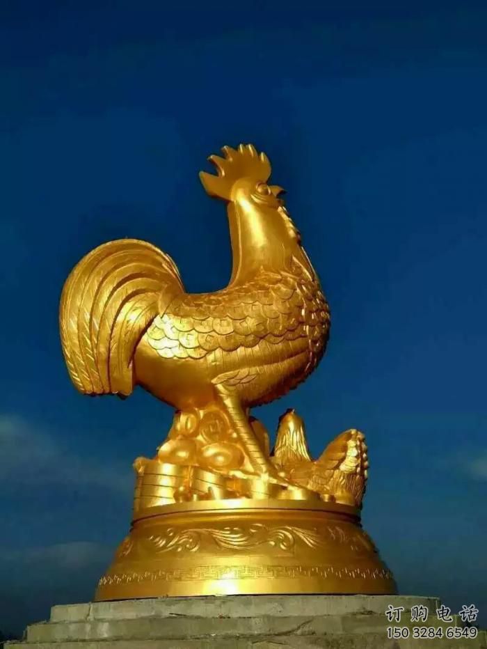 商場(chǎng)小雞雕塑廠家 中式室內(nèi)小品 酒店拉絲小雞雕塑