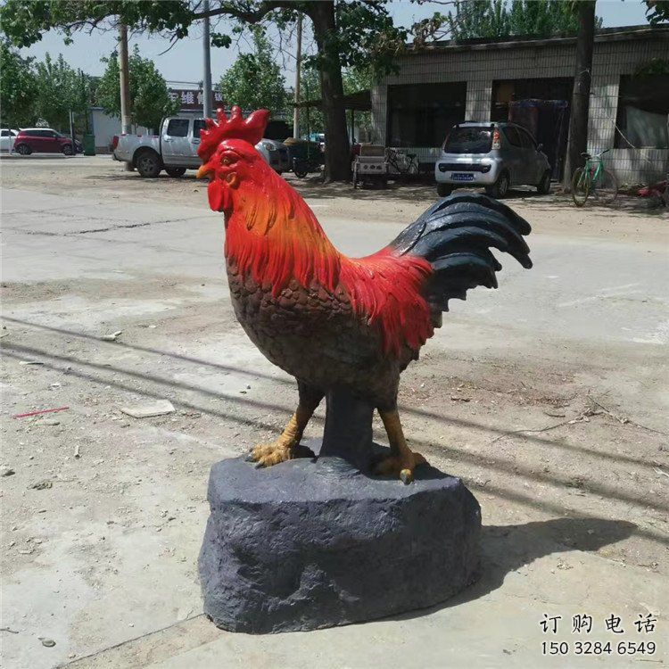 商業(yè)街小雞雕塑廠家 大型戶外擺件 步行街異形小雞雕塑