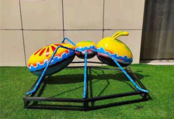 烤漆螞蟻雕塑廠家 戶外賓館擺件 抽象彩繪螞蟻雕塑