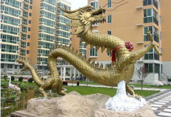 廣場水龍雕塑廠家 卡通噴漆小品 戶外異形水龍雕塑