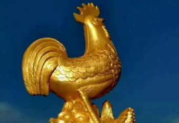 戶外金雞雕塑廠家 大型現代小品 酒店拉絲金雞雕塑
