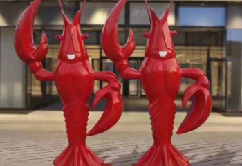 游樂場大蝦雕塑廠家 海洋賓館擺件 卡通大蝦雕塑