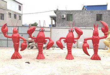 大門口大蝦雕塑廠家 歐式賓館擺件 風景區仿古大蝦雕塑