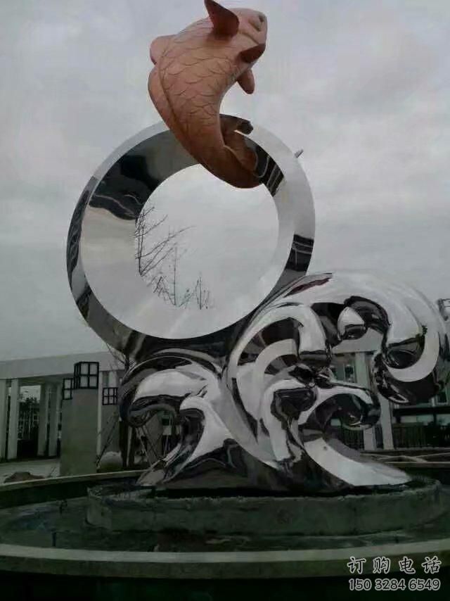 商業街魚躍龍門雕塑廠家 大型步行街異形擺件 