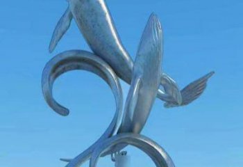 鍛造魚躍龍門雕塑廠家 公園廣場噴漆擺件
