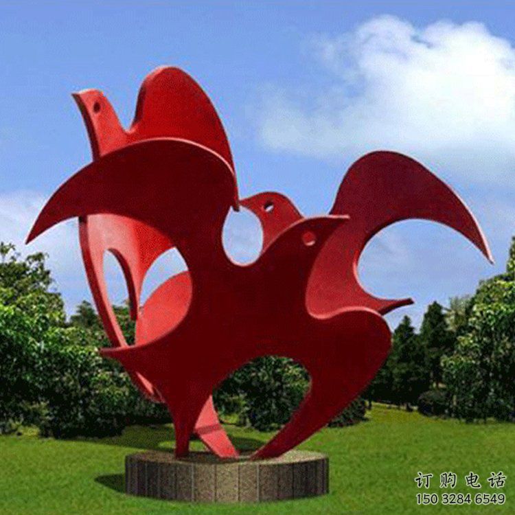 街道鴿子雕塑廠家 創意村口小品 大型鴿子雕塑