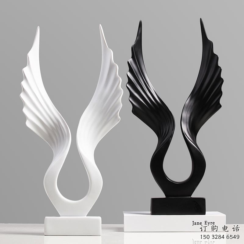 商業街翅膀雕塑廠家 大型創意擺件 步行街異形翅膀雕塑