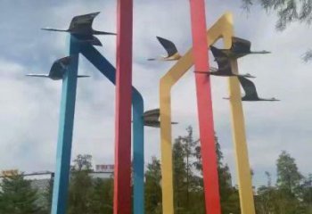 商業街海鷗雕塑廠家 大型公園擺件 步行街異形海鷗雕塑