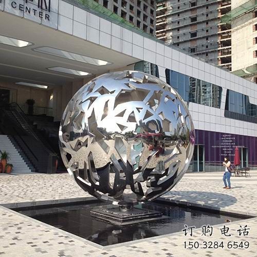 異形圓球雕塑廠家 現代校園小品 校園不銹鋼圓球雕塑