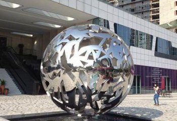 異形圓球雕塑廠家 現代校園小品 校園不銹鋼圓球雕塑