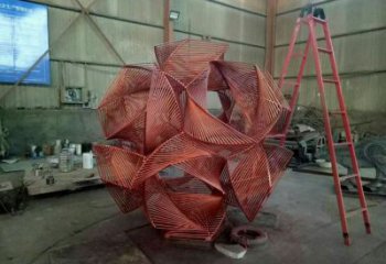 拉絲球體雕塑廠家 鏤空創(chuàng)意擺件 別墅區(qū)不銹鋼球體雕塑