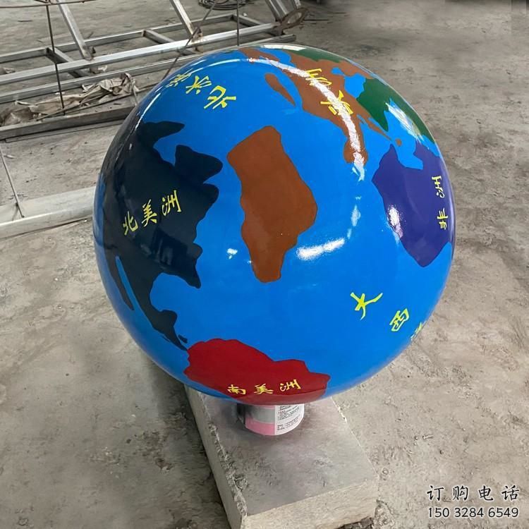 噴漆地球儀雕塑廠家 中式村口小品 戶外不銹鋼地球儀雕塑