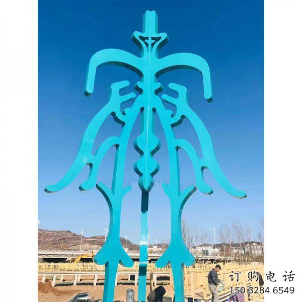 仿古甲骨文雕塑廠家 公園小品 房地產不銹鋼甲骨文雕塑