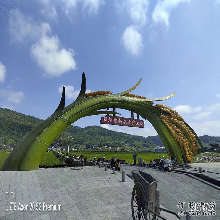 烤漆麥穗雕塑廠家 現代創意小品 商業街不銹鋼麥穗雕塑