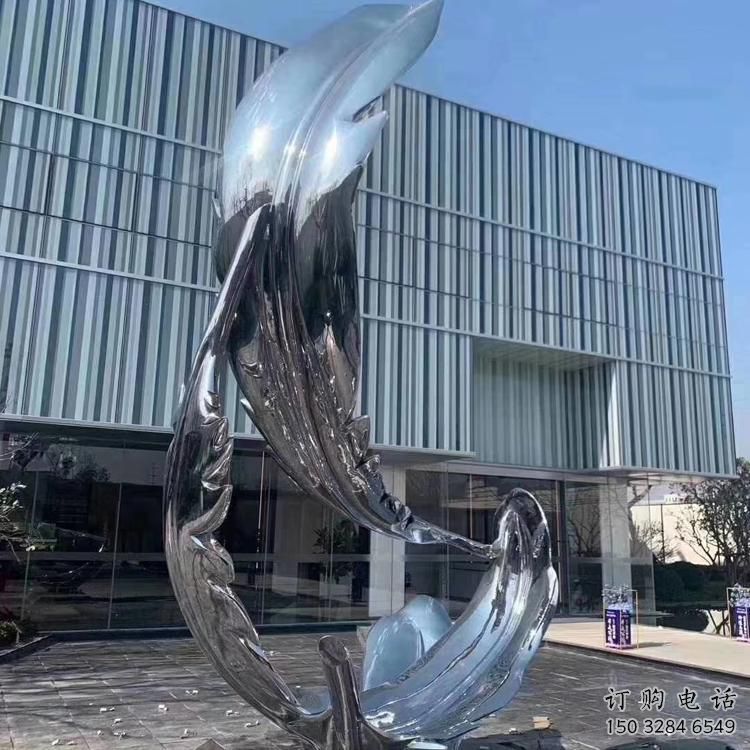 鏡面羽毛雕塑廠家 烤漆大型擺件 現代不銹鋼羽毛雕塑