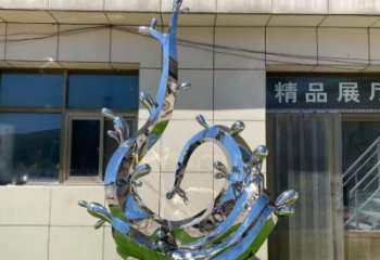 中式波浪雕塑廠家 現(xiàn)代公園小品 游樂場(chǎng)不銹鋼波浪雕塑生產(chǎn)