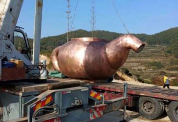 水景茶壺雕塑廠家 烤漆小品 現代不銹鋼茶壺雕塑生產