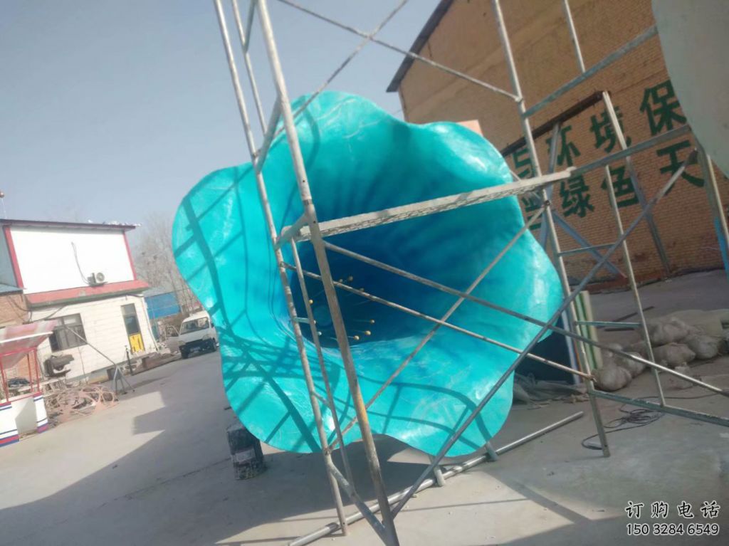 大型喇叭雕塑廠家 烤漆小品 現代不銹鋼喇叭雕塑