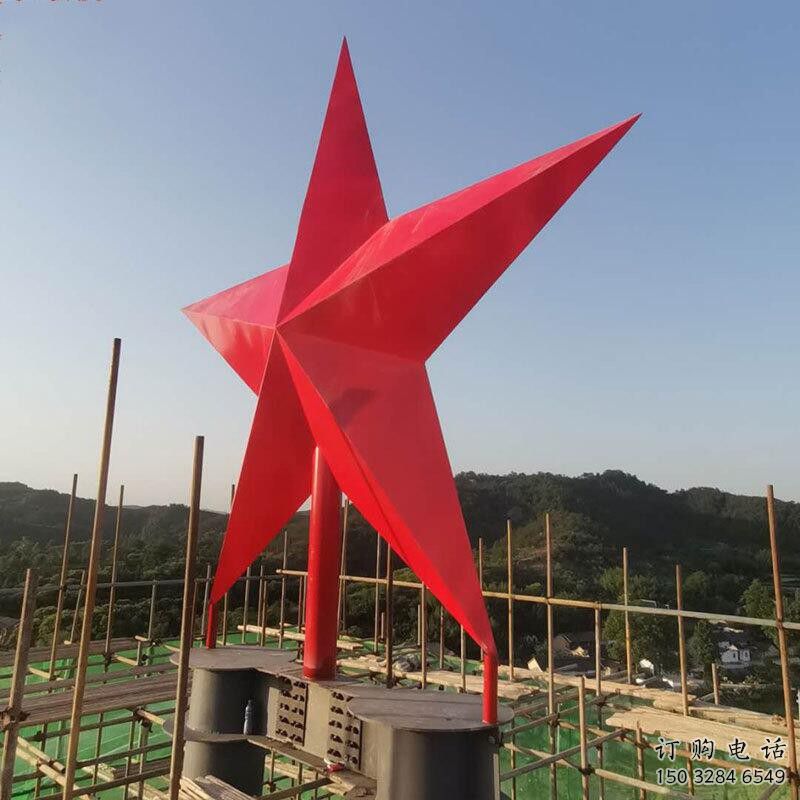 烤漆五角星雕塑廠家 公園體育小品 戶外不銹鋼五角星雕塑