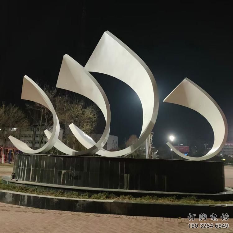房地產(chǎn)小船雕塑廠家 剪影擺件 鍛造不銹鋼小船雕塑生產(chǎn)