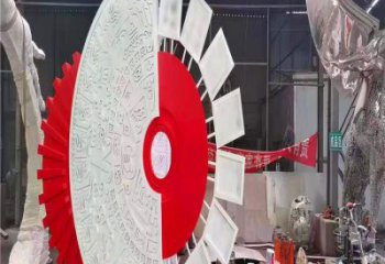 幾何圓圈雕塑廠家 創意小品 大門口不銹鋼圓圈雕塑生產
