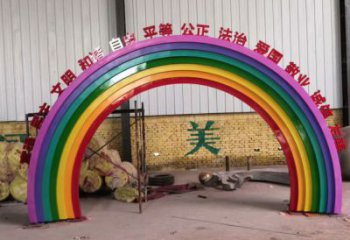 酒店拱門雕塑廠家 現代烤漆小品 大型不銹鋼拱門雕塑生產