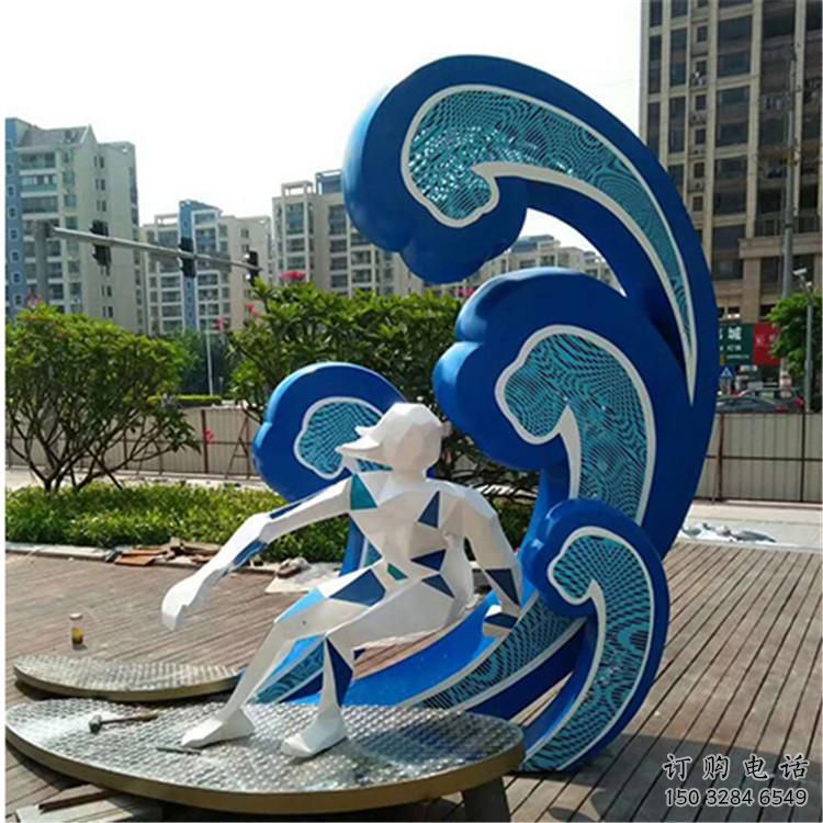 幾何云朵雕塑廠家 現代烤漆小品 大門口不銹鋼云朵雕塑加工