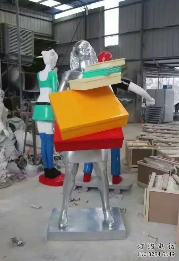 廣場提包雕塑廠家 抽象小品 戶外不銹鋼提包雕塑生產