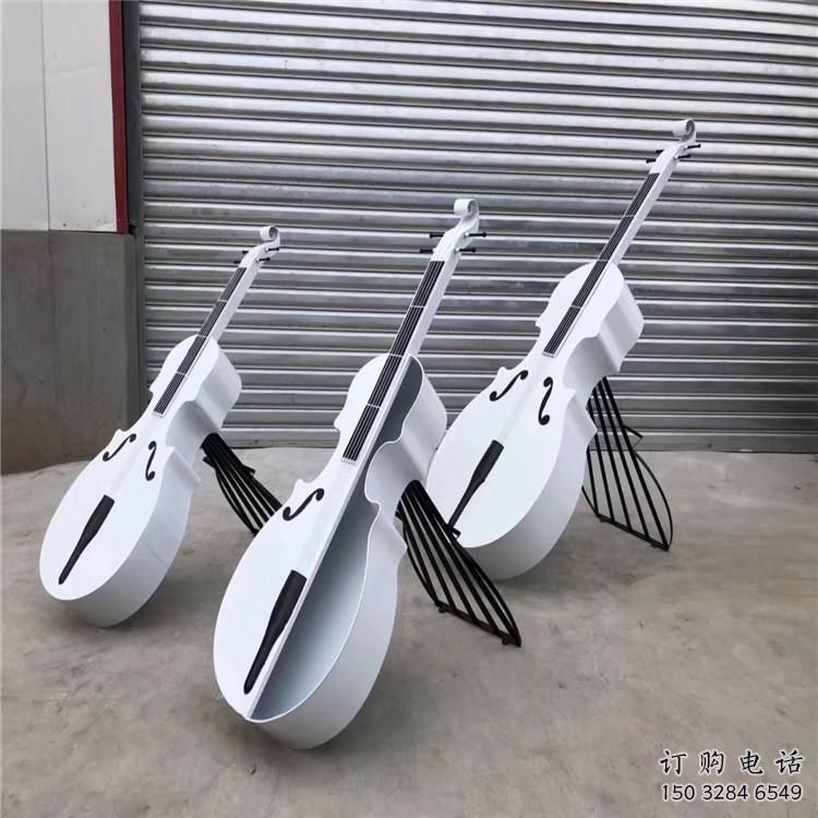 戶外小提琴雕塑廠家 噴漆小品 現(xiàn)代不銹鋼小提琴雕塑