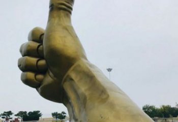 拉絲大拇指雕塑廠家 創意擺件 別墅區不銹鋼大拇指雕塑廠