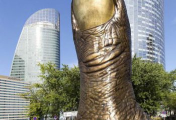 烤漆大拇指雕塑廠家 廣場小品 現代不銹鋼大拇指雕塑廠