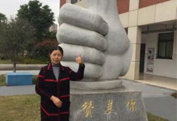 彩繪大拇指雕塑廠家 企業擺件 戶外不銹鋼大拇指雕塑廠