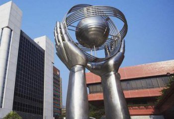 廣場手掌雕塑廠家 現(xiàn)代小品 現(xiàn)代不銹鋼手掌雕塑廠