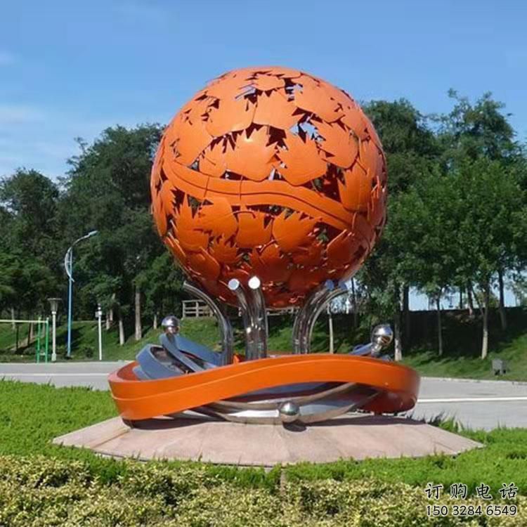 廣場紅日雕塑廠家 公園小品 鏤空不銹鋼紅日雕塑廠