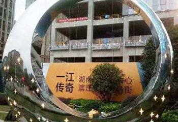 異形圓盤雕塑廠家 現代小品 戶外不銹鋼圓盤雕塑廠