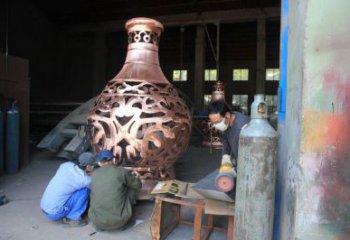 仿古花瓶雕塑廠家 公園小品 房地產不銹鋼花瓶雕塑廠